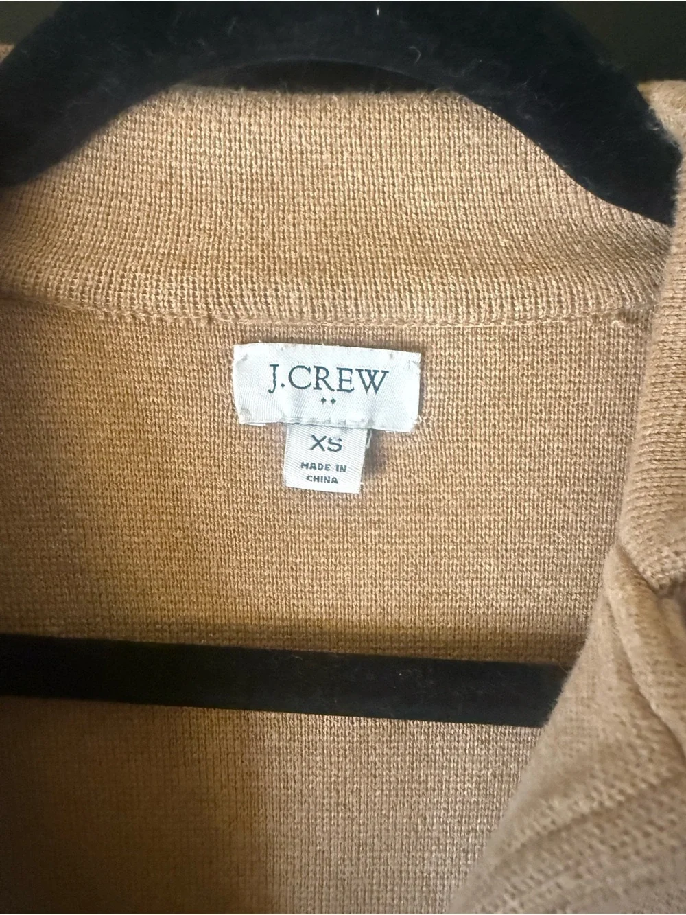 J Crew Schoolboy Sweater Blazer Womens XS Camel Tan Preppy Career Office
